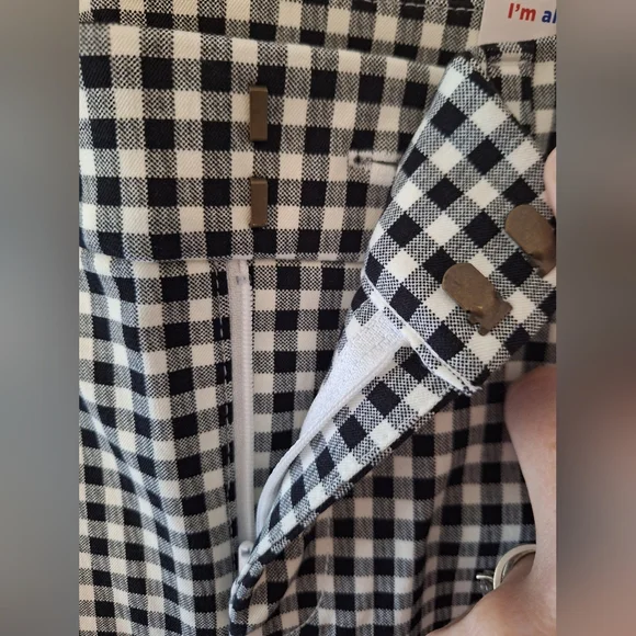 Old Navy Black And White Checkered High Rise Skinny Pants Size 4 - Picture 8 of 12